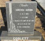 GOSLETT Dorothea Adriana 1923-1980