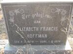 HOFFMAN Elizabeth Francis 1879-1974