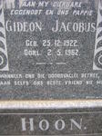 HOON Gideon Jacobus 1922-1962