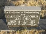JACOBS Gideon Jacobus 1926-1997