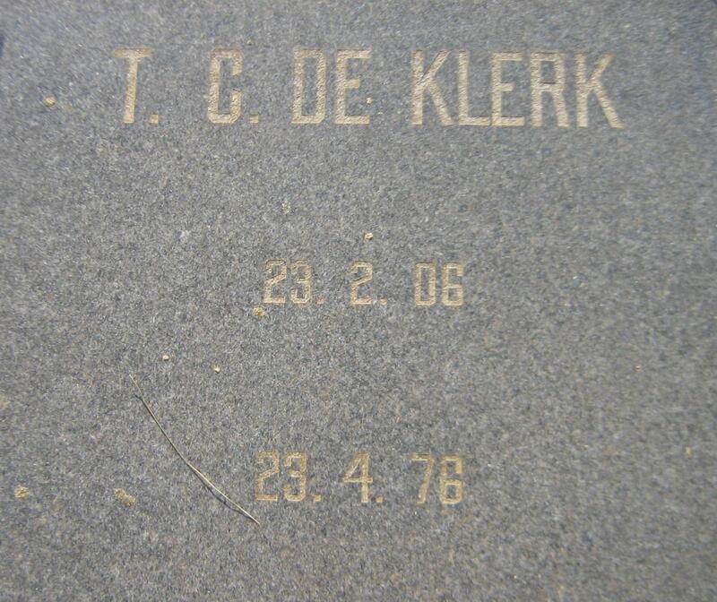 KLERK T.C., de 1906-1976