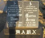 MARX Antonie Gert Daniel 1931-1993 & Martha Jacoba 1931-2007
