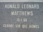 MATTHEWS Ronald Leonard 1966-1966