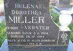 MILLER Helena Dorothea nee VERSTER 1924-1984