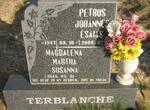 TERBLANCHE Petrus Johannes Esaias 1947-2008 & Magdalena Martha Susanna 1949-