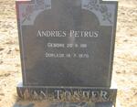 TONDER Andries Petrus, van 1911-1975