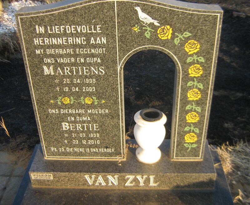 ZYL Martiens, van 1939-2003 & Bertie 1939-2010