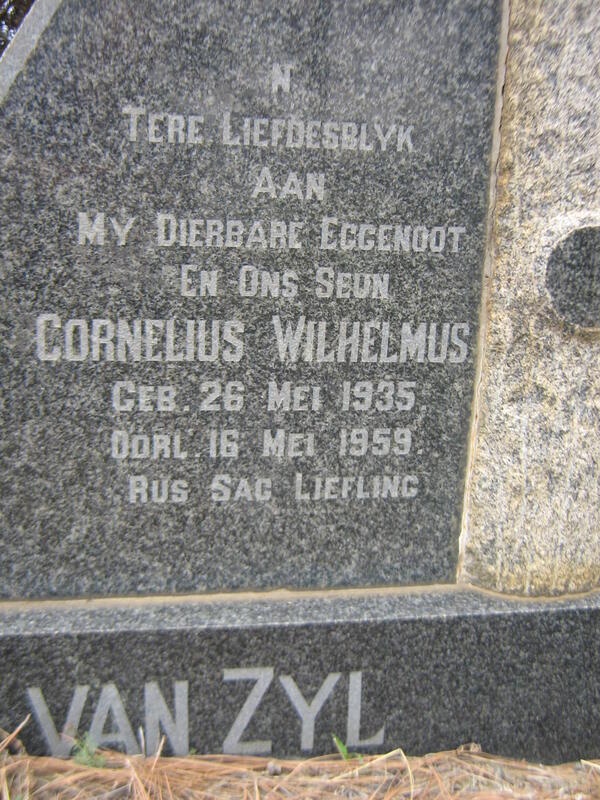 ZYL Cornelius Wilhelmus, van 1935-1959