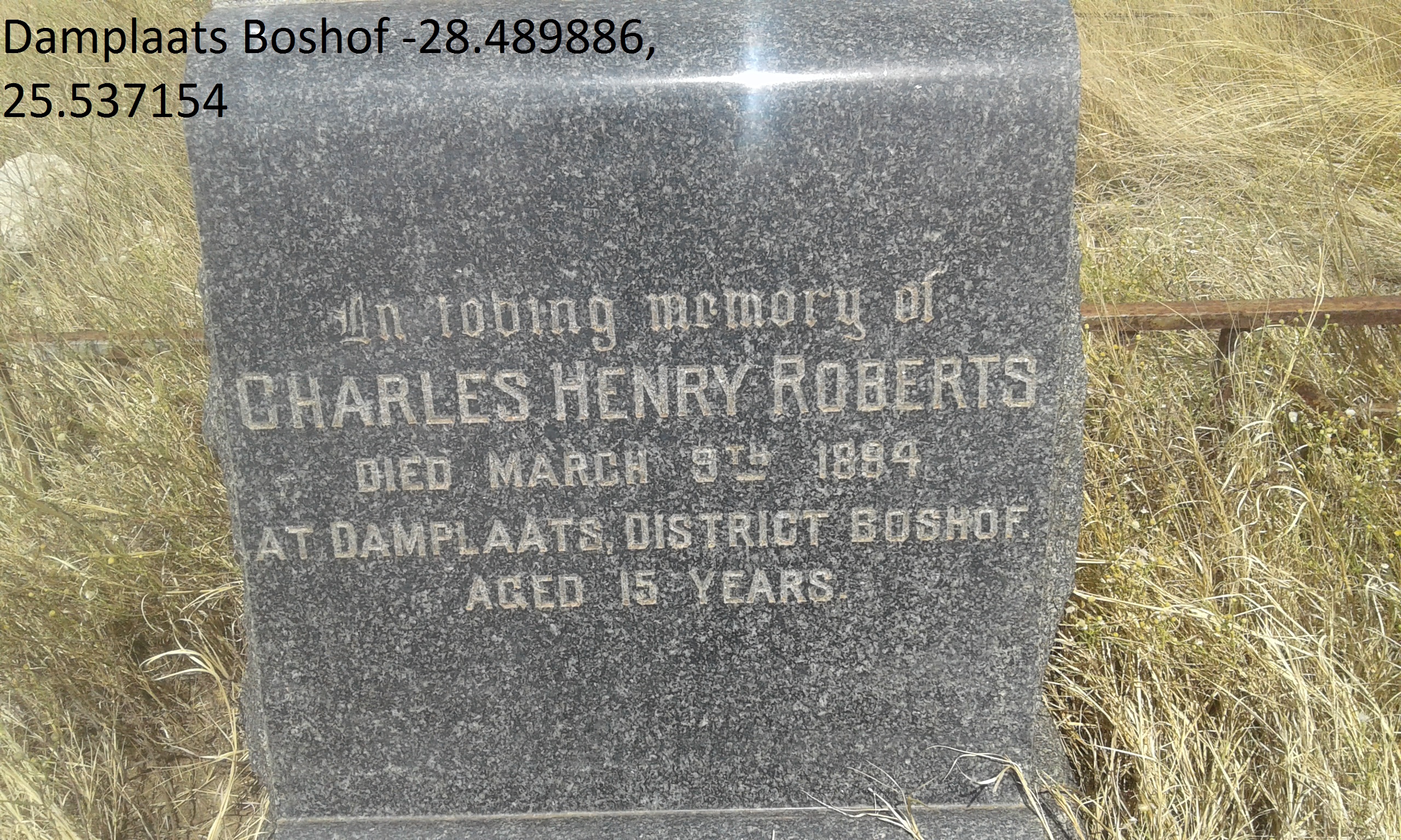 ROBERTS Charles Henry -1894