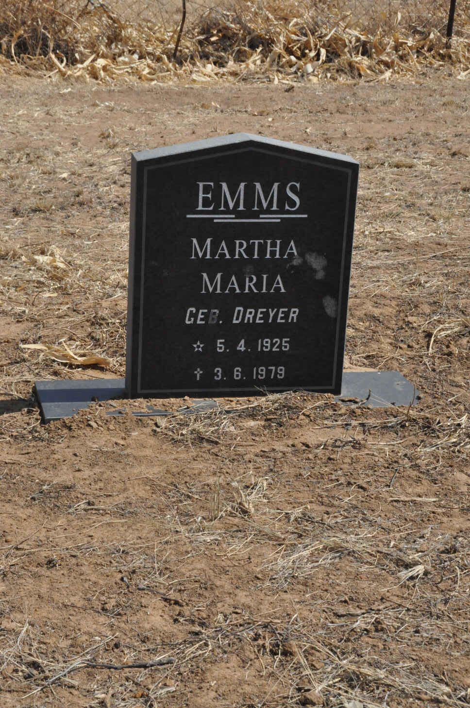 EMMS Martha Maria nee DREYER 1925-1979