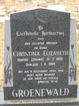 GROENEWALD Christina Elizabeth nee GOUWS 1902-1984