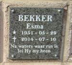 BEKKER Esma 1951-2014