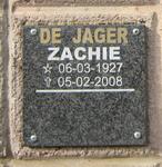 JAGER Zachie, de 1927-2008
