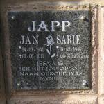 JAPP Jan 1941-2011 & Sarie 1946-2016