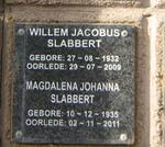 SLABBERT Willem Jacobus 1932-2009 & Magdalena Johanna 1935-2011