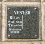 VENTER Rikus 1931-2014
