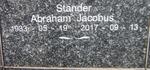 STANDER Abraham Jacobus 1933-2017