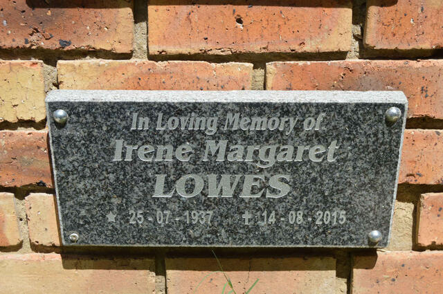 LOWES Irene Margaret 1937-2015