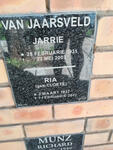 JAARSVELD Jarrie, van 1931-2007 & Ria CLOETE 1937-2012