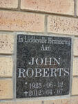 ROBERTS John 1925-2012