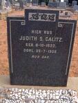 CALITZ Judith S. 1922-1938