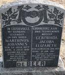 BEER Marthinus Johannes, de 1877-1919 & Gertruida Jacoba Elizabeth DE BEER 1881-1961