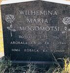 MOGOMOTSI Wilhelmina Maria 1916-1946