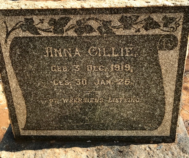 CILLIE Anna 1919-1925