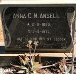 ANSELL Anna G.M. 1889-1977