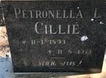 CILLIE Petronella L. 1893-1974
