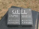 GEEL Japie 1934-2005 & Martie 1935-2012