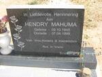 MAHUMA Hendry 1945-1999