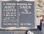 HENDRIKS Abey Casper 1961-2013 & Sara 1974-