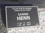 HENN Sannie 1917-2007