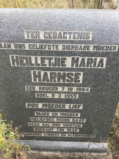 HARMSE Heilletjie Maria nee KRUGER 1884-1955