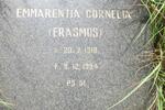WYK Emmarentia Cornelia, van nee ERASMUS 1918-1994