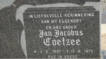 COETZEE Jan Jacobus 1907-1975 & Johanna M.W. VAN ASWEGEN 1912-1979