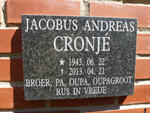 CRONJÉ Jacobus Andreas 1943-2013