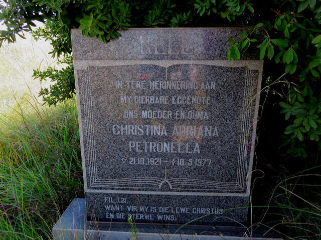 NELL Christina Adriana Petronella 1921-1977