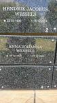 WESSELS Hendrik Jacobus 1930-2014 & Anna Johanna 1930-2014