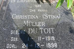 MÜLLER Ignatius Theodorus 1918-1975 & Christina DU TOIT 1919-1998