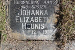 HEUNIS Johanna Elizabeth 1930-1981