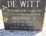 WITT Philippus J. 1889-1979
