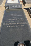 VENTER Jan Adriaan 1913-1982 & Susanna Wilhelmina 1920-1992