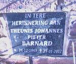 BARNARD Theunis Johannes Pieter 1943-2012