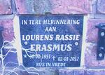 ERASMUS Lourens Rassie 1951-2012
