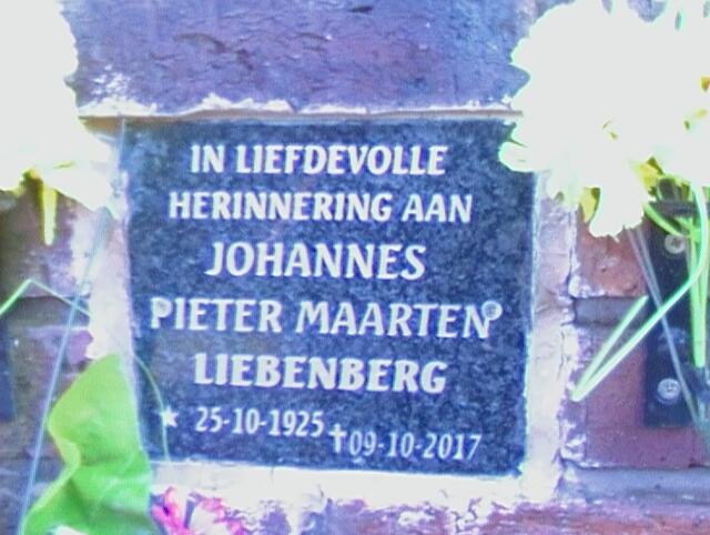 LIEBENBERG Johannes Pieter Maarten 1925-2017
