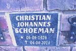 SCHOEMAN Christian Johannes 1926-2014