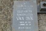 DYK Elizabeth Magdalena, van 1924-2006