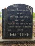 MATTHEE Mathys Johannes 1880-1960